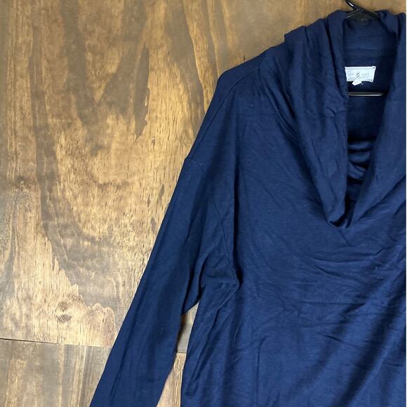 Lou & Grey Womens Sweater Navy Blue Cowl Neck Long Sleeve Soft Stretch XSmall - Picture 4 of 12